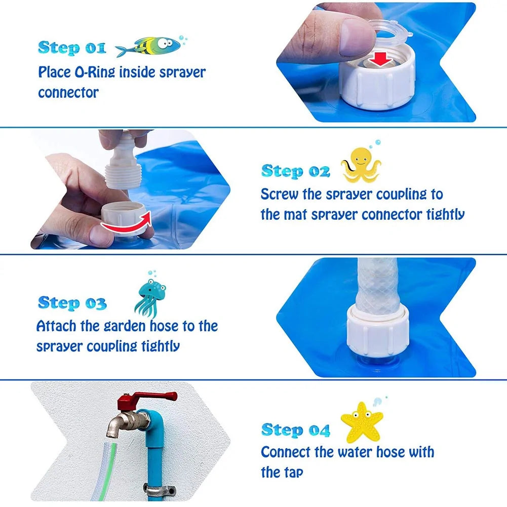 Outdoor Inflatable Kids Sprinkler Play Pad