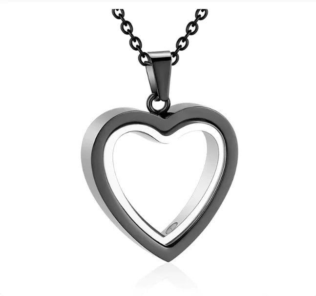 Peach Heart Multi-Color Memorial Locket